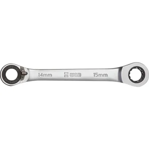 WGB Doppel-Ringratschenschlüssel gekröpft SW 14 x 15 mm