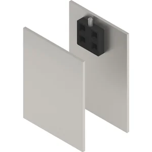 SOLIDO 100/HELM Abdeckkappen-Set Montageschiene/Abstand/Blende H/G Edelstahl