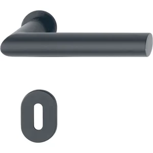 HOPPE Drückergarnitur AMSTERDAM - auf mini Rosette BB, 40-50, schwarz matt