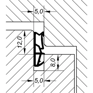 Flügelfalzdichtung ACF 6000 H, Kunststoff weiß, 200 m