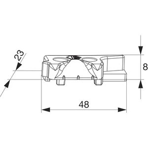 MACO MM Hebeteil PVC 12/20-13, GEALAN/IVAPER/KÖMMERLING, links, silber (356398)