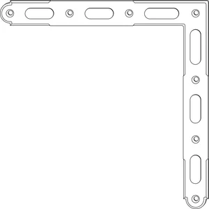 MACO RUSTICO Ladenzierwinkel BLR gleichschenkelig, 228 x 228 x 27 mm, schwarz