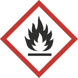 Gefahrensymbol Aufkleber Flamme - 15 Stück