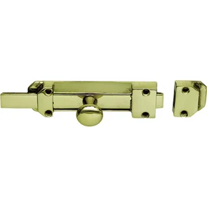 Querriegel gerade, 16 x 4 mm, Platte 116 x 34 mm, Messing poliert
