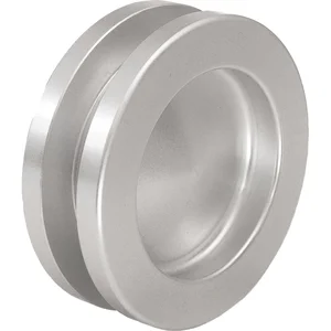 Muschelgriffpaar rund Ø 65mm, für TS 8-10 / 38-45mm, Aluminium silber eloxiert