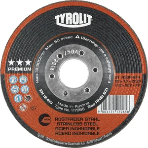 TYROLIT Schruppscheibe Premium*** Inox 115 x 7 mm Form 27