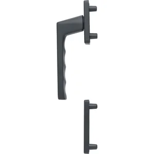 HOPPE Fenstergriff-Halbgarnitur TOULON außen hoch, Aluminium schwarz matt