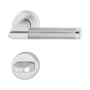 HOPPE Drückergarnitur AMSTERDAM - auf Rosette WC, 37 - 47, silber/Edelstahl