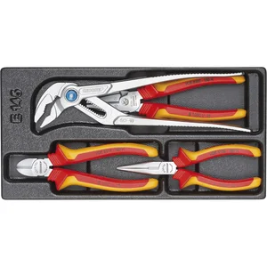 GEDORE VDE-Zangen-Sortiment 1500 ES-VDE 145 in 1/3 ES-Modul 4-teilig