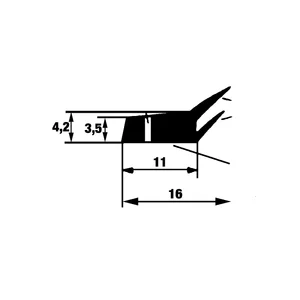 Dichtungsprofil mit Nagellöchern 2D, Stange mit 2,2 Meter, Kunststoff weiß