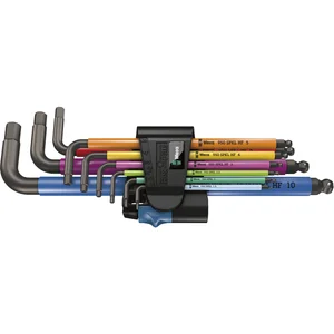 WERA Sechskant Stiftschlüssel-Satz 950/9 Hex-Plus MC HF 1 9-teilig