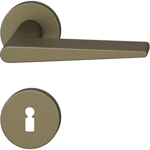 FSB Drückergarnitur 12 1005 ASL auf Rosette BB, Aluminium mittelbronzefarbig