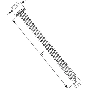 SFS Fenstermontageschraube Flachkopf 7,5x42