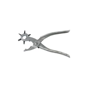 Revolverlochzange vernickelt mit sechs Pfeifen 220 mm