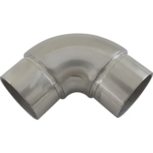 ECONOMY Rundbogen 90° für Rohr ø 42,4 x 2,0 mm,Edelstahl geschliffen V2A