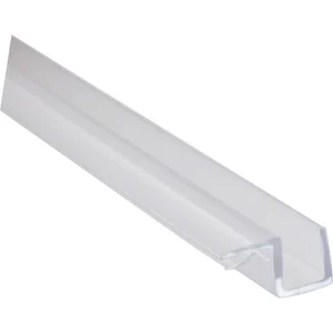 DORMA-Glas Anschlagdichtung 90° mit Lippe, für 8 mm Glas, 2500 mm, transparent