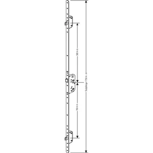GU MFV-Schloss Secury Automatic DIN, DM 65,Stulp 1750 x 20 x 2,5mm rund, silber