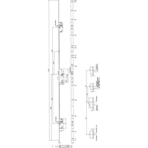 KFV MFV-Schloss BS 2300 DIN, DM 80, Stulp 20 mm eckig, VK 10 mm, Stahl verzinkt