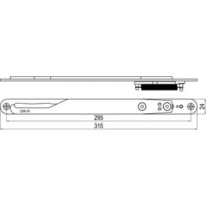IMH-ABS Mitnehmerhaken GF UNI 24 V Gr.2, 315 x 24 mm,schwarz verzinkt,DIN rechts