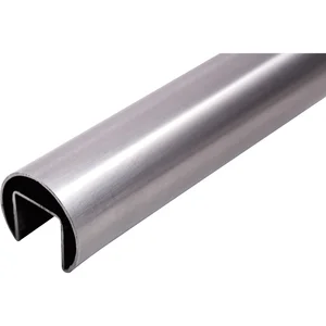 IAM DESIGN Nutrohr rund für Rohr ø 42,4 x 1,5 mm, Edelstahl geschliffen V2A