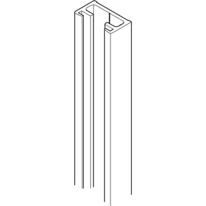 HAWA Wandanschlussprofil für Glastüren L=2500 mm Aluminium farblos eloxiert