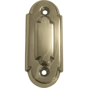 Oval-Schlüsselrosette BB m. Hangerl, Gr. 32 x 74, Messing pol