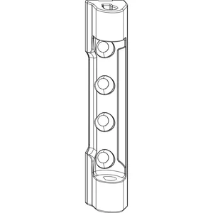 ROTO NX Axerlager P6/130 Standard PVC mit 2 Bohrzapfen 6 mm 130 kg silber