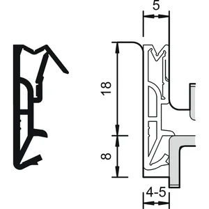 Haustürdichtung DS 185a, Silikon weiß