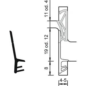 Stulpdichtung S 6600e, Kunststoff rustikalbraun