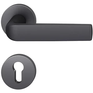 FSB Drückergarnitur 12 1267 ASL auf Rosette PZ, Aluminium schwarz matt