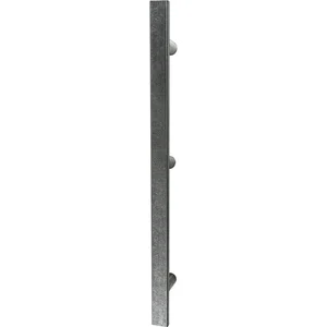 HALCÖ Stoßgriff flach - L=1600mm, LA=1430 , verzinkt schwarz passiviert