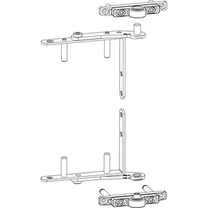 MACO Drehlager 3-flg. rechts, Holz, oben+unten, 80 kg, silber (10721)