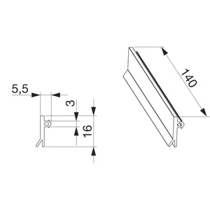 MACO MULTI-VENT Flügeldichtung Nutbreite 2,5-3,5 mm L=140 mm hellgrau (468840)