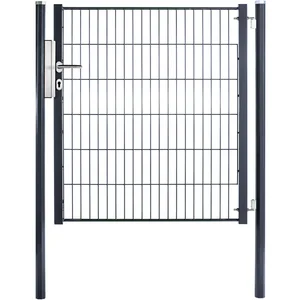 H+S Uni Tür für Zaunhöhe 1,2 m grau