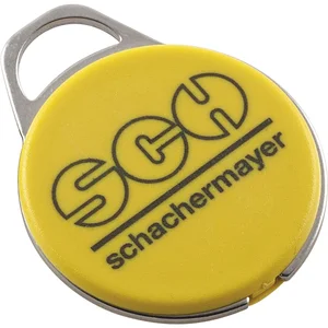 SALTO RFID-Schlüsselanhänger LOXX s slim MIFARE DESFire EV3 8 kB gelb SCH-Logo