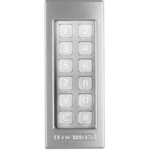 Codetastatur Slimstone 2 mit LED-Beleuchtung, 2 Relais, Aluminium silberfärbig