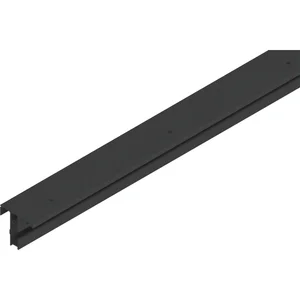SOLIDO/HELM Anschlagschiene zu Anschlagkasten L=2500 mm auf Maß schwarz matt