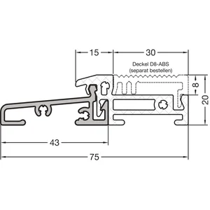 GUTMANN Türschwelle Weser 75/20 TI L=6000 mm Alu silber eloxiert