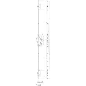 GU MFV-Schloss Secury Automatic ÖNORM,DM 65,Stulp 1750 x 16 x 2,5mm eckig,silber