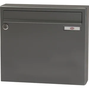 RENZ Aufhängebriefkasten SERIE 17 - 370 x 330 x 100, graualuminium RAL 9007