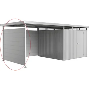 BIOHORT Seitendach-Seitenwand HighLine H4 silber-metallic