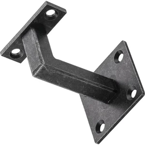 Handlaufträger Vierpunktbefestigung, Wandabstand 78 mm, Stahl schwarz passiviert