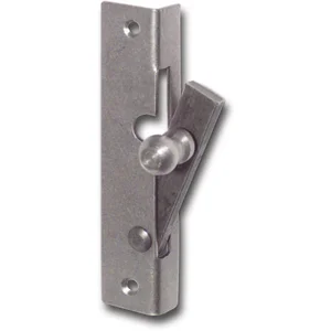 Fensterspreizel mit Messingknopf, rechts, 45 mm, Stahl blank