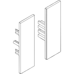 DORMA-Glas Muto 80 Abdeckkappen Seitenteilprofil Edelstahl-Effekt