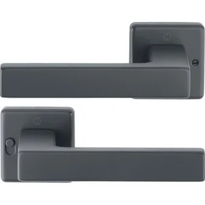 HOPPE Drückerpaar AUSTIN MiniLock rechts, Aluminium schwarz matt