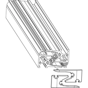MACO HS Dichtungsschienen-Set PVC Flügelabstand 28 mm L=5000 mm silber