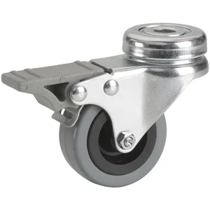 DÖRNER + HELMER Lenkrolle Gummi Feststeller 50 mm 45 kg Rückenloch