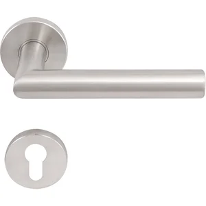 SOLIDO FH-Drückergarnitur NORWEGEN - auf Rosette PZ, 38 - 45, Edelstahl matt