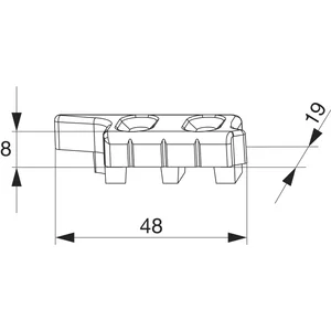 MACO MM Hebeteil PVC 12/20-13, HEROAL, rechts, silber (357393)