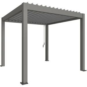 BIOHORT Pergola Gr. 4 x 3,5 quarzgrau/silber